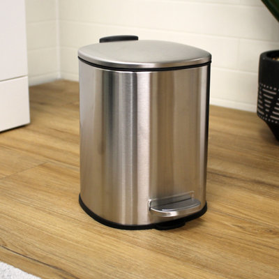 Showerdrape Capri Stainless Steel Satin 3L Pedal Bin