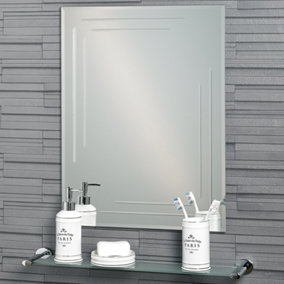 Showerdrape Chelsea Rectangular Frameless Bathroom Mirror (L)6000mm (W)450mm