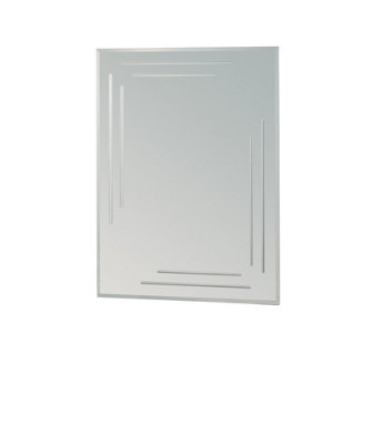Showerdrape Chelsea Rectangular Wall Mounted Frameless Bathroom Mirror 60 x 45cm