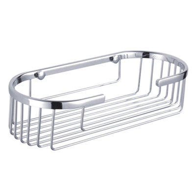Showerdrape Clasico Wall Mounted Stainless Steel Chrome Oval Basket