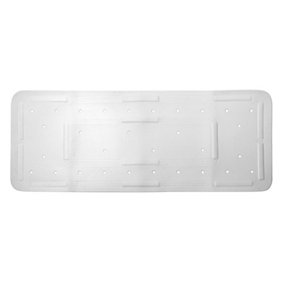 Showerdrape Comfy White Extra Long Bath Mat (L)920mm (W)360mm