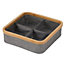 Showerdrape Cotswold Bamboo Storage Basket with 4 Compartments