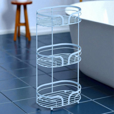 Showerdrape Dante Blue Freestanding Bathroom Floor Shower Caddy