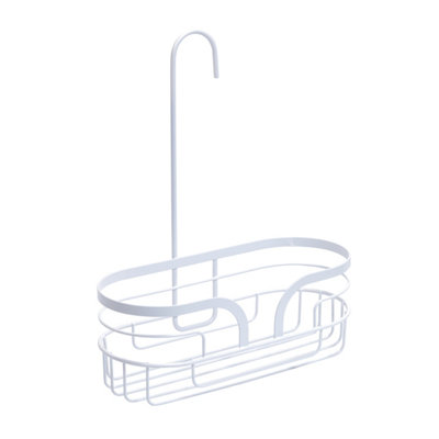 Showerdrape Dante White Mini Hook Over Shower Caddy