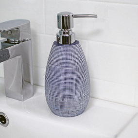 Showerdrape Denim Resin Liquid Soap Dispenser Blue