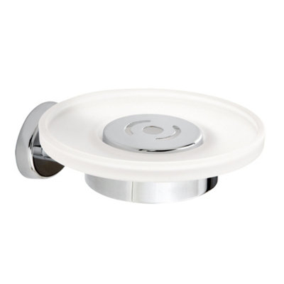 Showerdrape Eternity Stainless Steel Chrome & Glass Soap Dish Wall Mounted