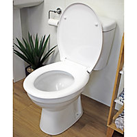 Showerdrape Granada White Toilet Seat One Button Release Soft Close
