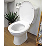 Showerdrape Granada White Toilet Seat One Button Release Soft Close