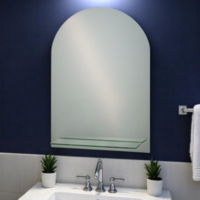 Showerdrape Greenwich 70 x 50cm Arched Bathroom Mirror with Vanity