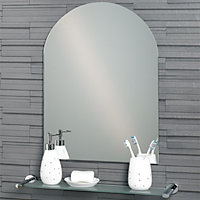 Showerdrape Hampton Arched Frameless Bathroom Mirror Large (L)700mm (W)500mm