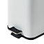 Showerdrape Icon Soft Close White Bathroom Pedal Bin, 3L