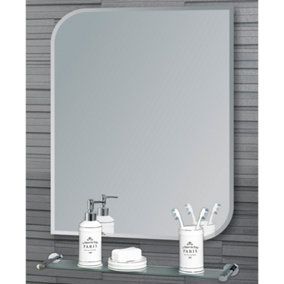 Showerdrape Islington Rectangular Frameless Bathroom Mirror (L)600mm (W)450mm
