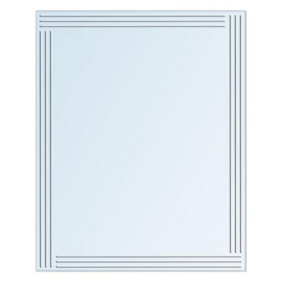 Showerdrape Kensington Rectangular Frameless Bathroom Mirror (L)600mm (W)450mm