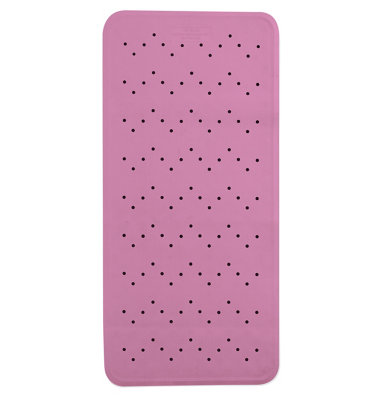 Showerdrape Large Antislip Bath Mat Pink (L)740mm (W)340mm DIY at B&Q