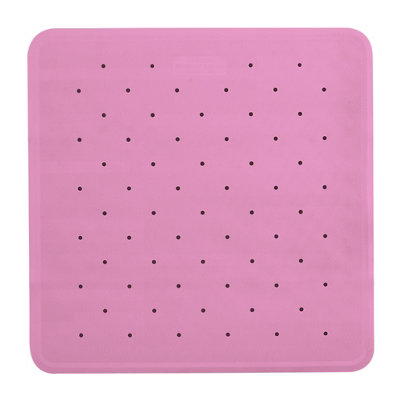 Showerdrape Large Pink Anti-slip Shower Mat (L)530mm (W)530mm