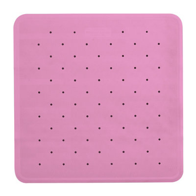 Showerdrape Large Pink Antislip Shower Mat (L)530mm (W)530mm DIY at B&Q