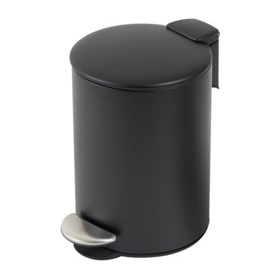 Showerdrape Luna Soft Close Matt Black Powder Coated Steel Bathroom ...