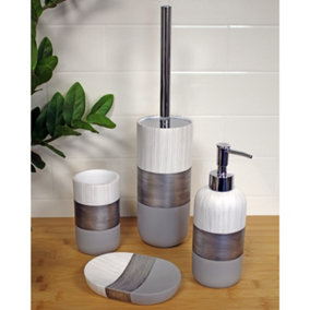 Showerdrape Luxe Resin Collection 4 Piece Bathroom Set