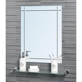 Showerdrape Marylebone Rectangular Frameless Bathroom Mirror Small (L)600mm (W)450mm