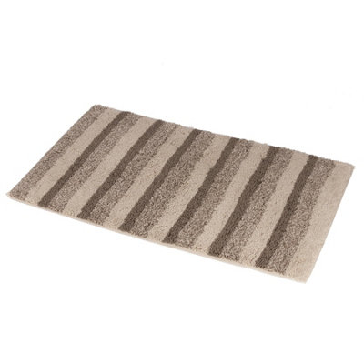 Showerdrape Milton 100% Cotton Natural Stripe Bath Mat 800 x 500mm Price Comparisons | Compare The Build