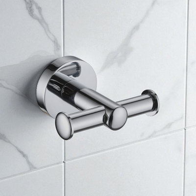 SHOWERDRAPE MODERNITY CHROME STAINLESS STEEL WALL MOUNTED ROBE HOOK
