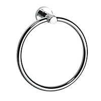 Showerdrape Modernity Stainless Steel Rust Proof Chrome Towel Ring Wall Mounted (W)170mm
