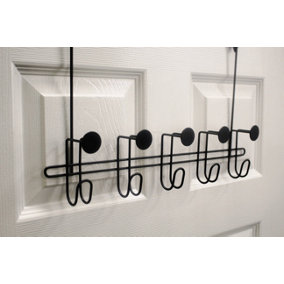 Showerdrape Moretti Black Over Door Storage Hooks
