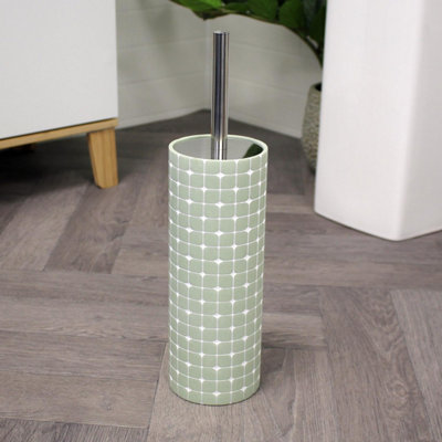Showerdrape Mosaica Pistachio Green Toilet Brush & Holder Price Comparisons | Compare The Build