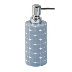 Showerdrape Mosaica Sky Blue Resin Liquid Soap Dispenser