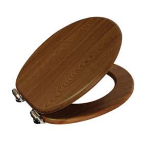 Showerdrape Norfolk Soft Close Walnut Wooden Toilet Seat