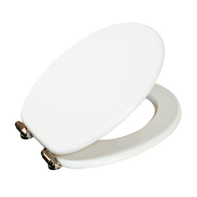 Showerdrape Norfolk Soft Close White Wooden Toilet Seat