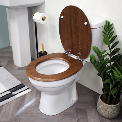 Walnut toilet clearance seat