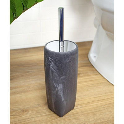 Showerdrape Octavia Grey Marble & Chrome Toilet Brush & Holder Price Comparisons | Compare The Build