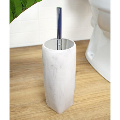 Showerdrape Octavia White Marble & Chrome Toilet Brush & Holder Price Comparisons | Compare The Build