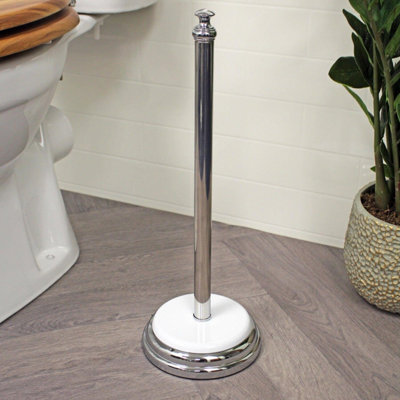 Showerdrape Opera White/Chrome Freestanding Spare Toilet Roll Holder Price Comparisons | Compare The Build