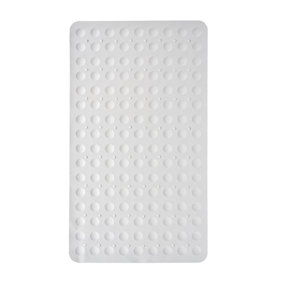 Showerdrape Orbit White Anti Slip Bath Mat 70cm x 40cm