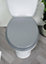 Showerdrape Oxford Grey and Chrome Toilet Seat