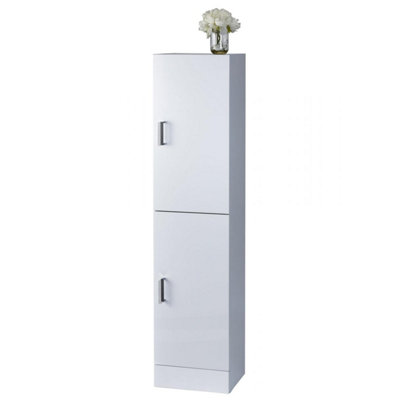 Showerdrape Paterno Gloss White 1500mm Tall Bathroom Cabinet