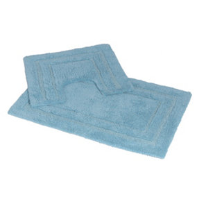 Showerdrape Pinnacle  Cobalt 2 Piece Cotton Bath Mat Set