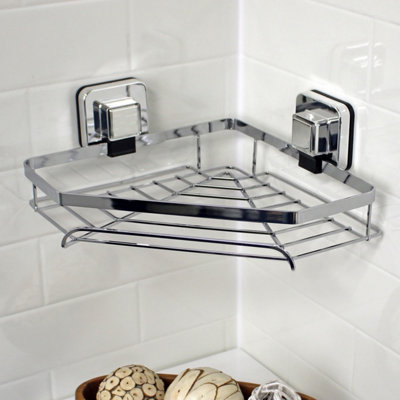Showerdrape Pushloc Stainless Steel Suction Wall Mounted Corner Basket Price Comparisons | Compare The Build