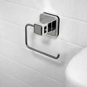 Showerdrape Pushloc Suction Wall Mounted Toilet Roll Holder