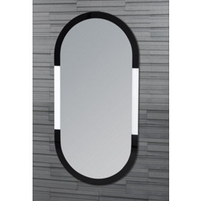 Showerdrape Putney Oval Frameless Bathroom Mirror (L)800mm (W)400mm