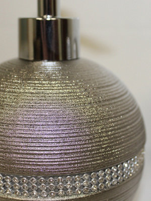 Showerdrape Pzazz Silver Diamante Bathroom Sink Liquid Soap Dispenser