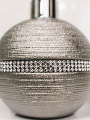 Showerdrape Pzazz Silver Diamante Bathroom Sink Liquid Soap Dispenser