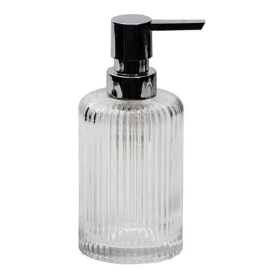 Showerdrape Regent Glass Freestanding Liquid Soap Dispenser | DIY at B&Q