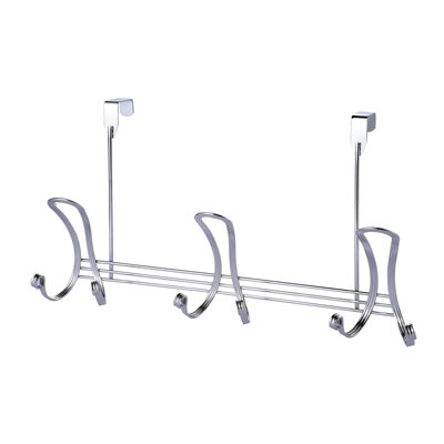 Showerdrape Ribbon Chrome Over Door Bathroom Robe Hooks | DIY at B&Q