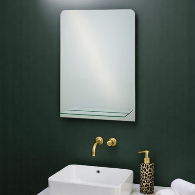 Showerdrape Rochester Rectangular Wall Mounted Frameless Bathroom ...