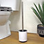 Showerdrape Rondo White Toilet Brush & Holder With Silicone Head