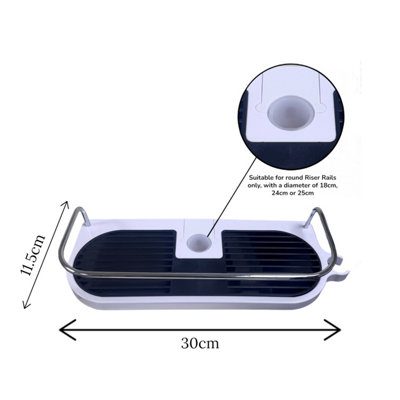 Showerdrape Shower Rail Shelf Storage Shelf Caddy