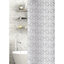 Showerdrape Silver Spirit Silver Shower Curtain Polyester (L)1800mm